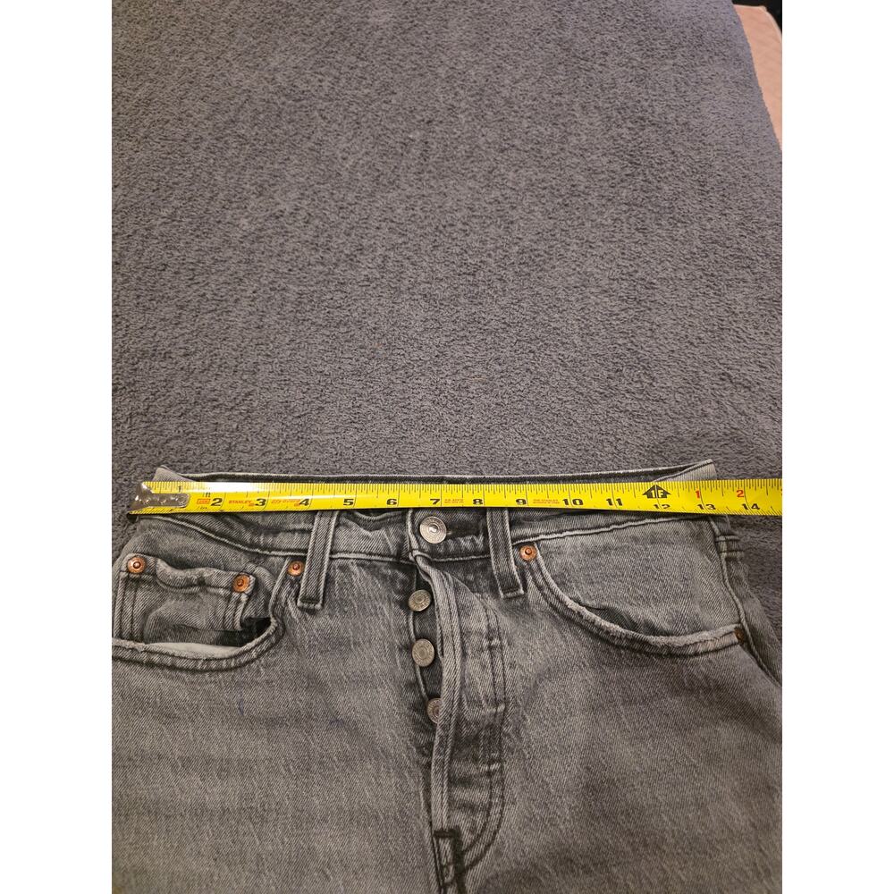 Levi's Premium 501 Original Fit Jeans Womens 26x26 Gray Black Wash Button Fly - Picture 15 of 16